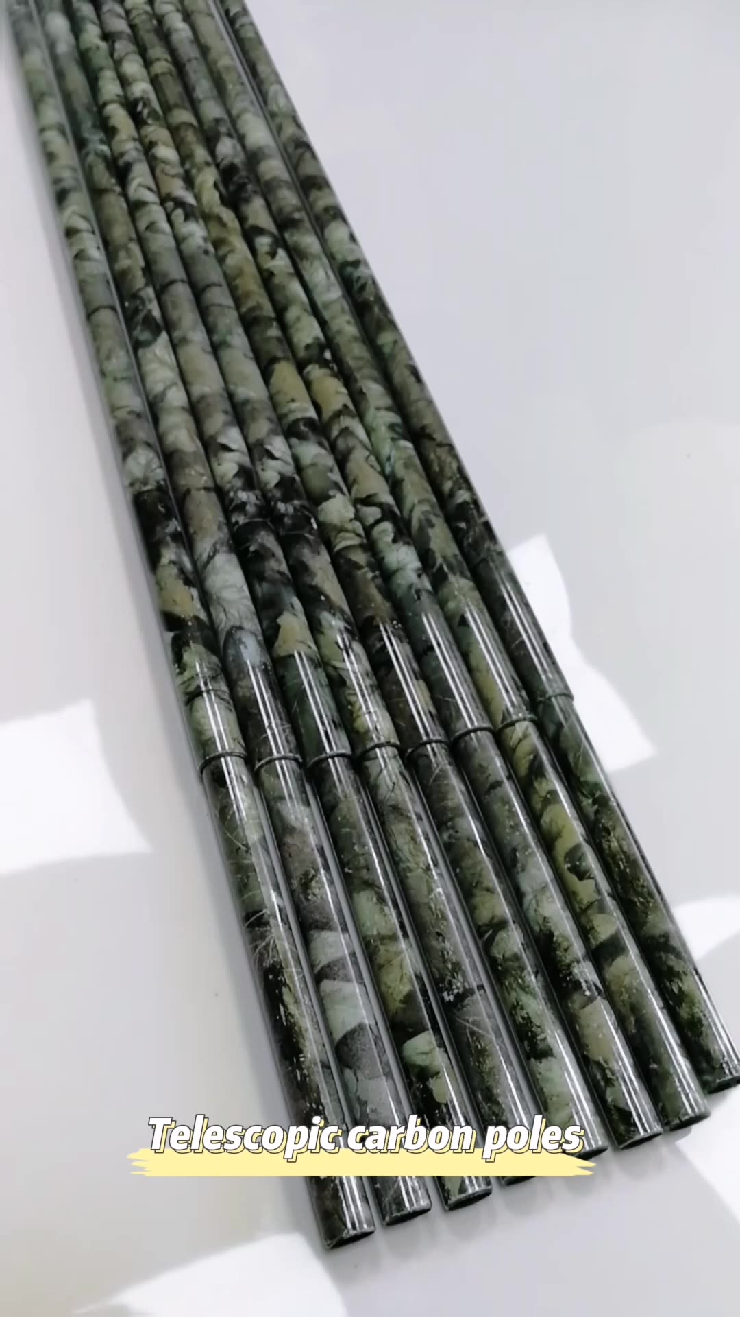 Wassertransfer Druckoberfläche Kohlefaser Teleskop rundes Rohrrohrrohrpol1