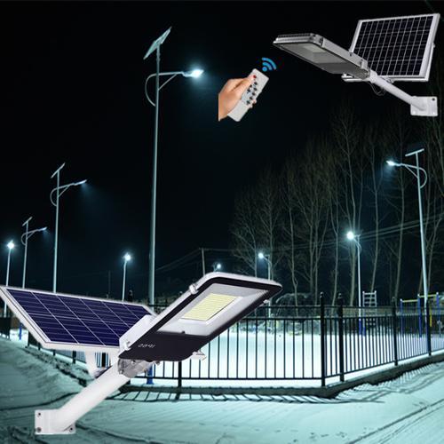 What time does the solar street light come on?