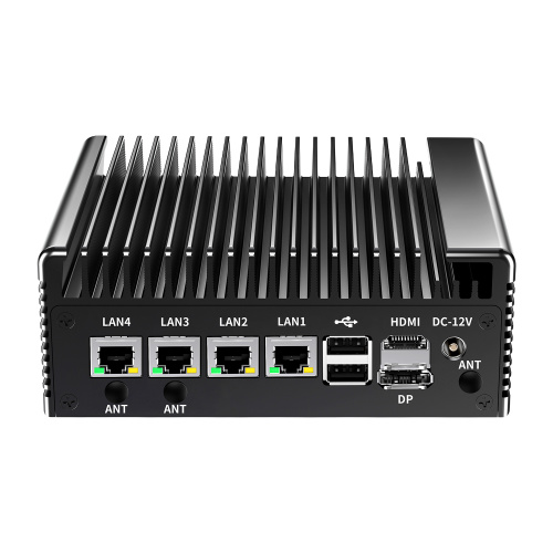 Mini PC Industrial N100 4 Ethernet Mini Pc Win10/11 Fanless Nuc Computador DDR4 Memória Din Rail NUC Mini PC N100 Mini PC (CX-N100-2C-4L-F.2）