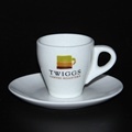 Ceramic Espresso Cup with Saucer - 2oz Capacity1