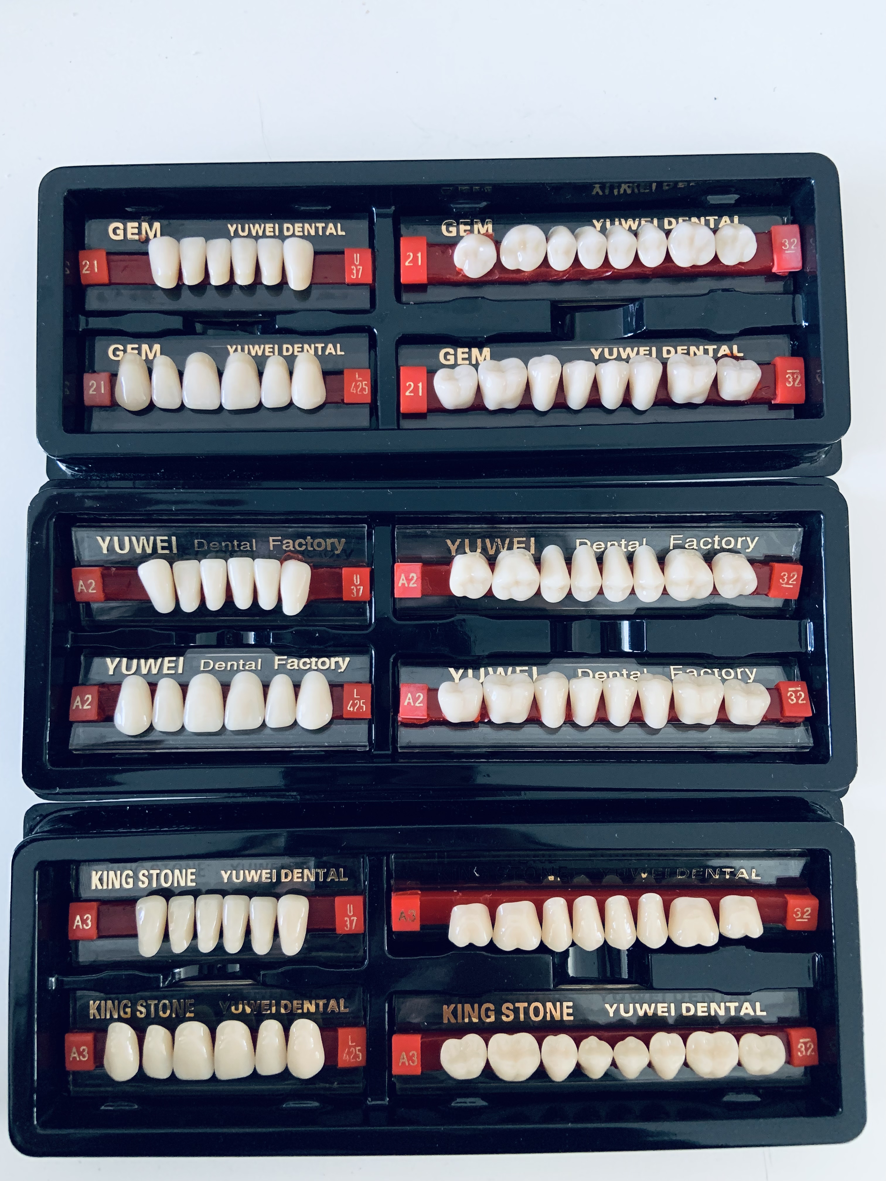 dientes de resina de conjunto completo