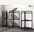 2022 New Multifunctional Kitchen and Bathroom Three-Layer Folding Shelf1