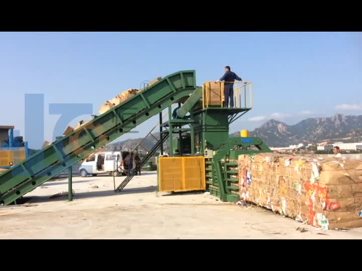 Horizontal fully automatic waste paper/cardboard baler