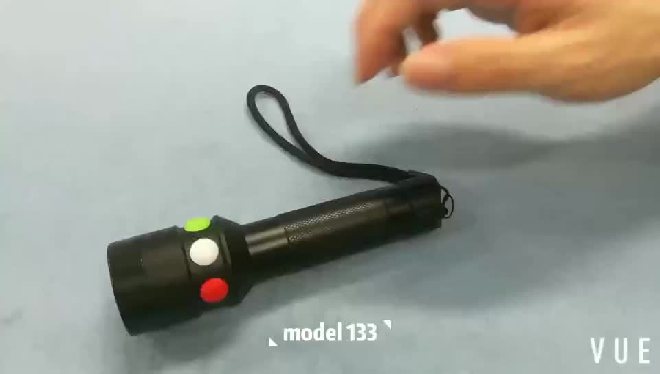 YT-133 Red White Green 3 color Railway Light Signal Torch1