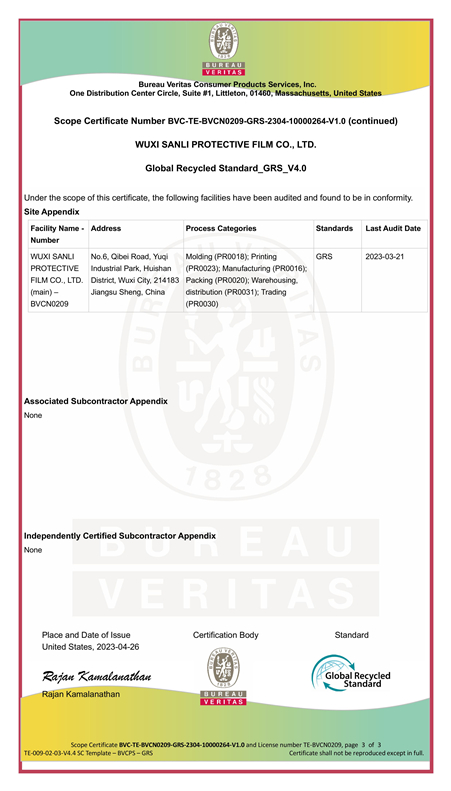 GRS certificate