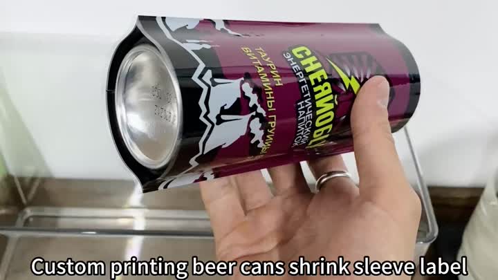 shrink sleeve  label for beer can