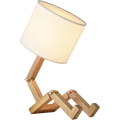 Creative Humanoid Solid Wood LED Table Lamp1