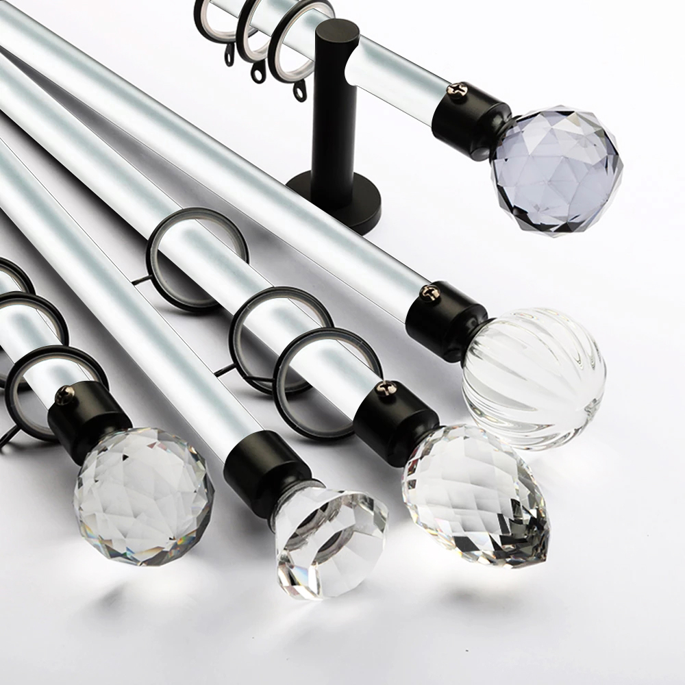 Crystal rod curtain rod