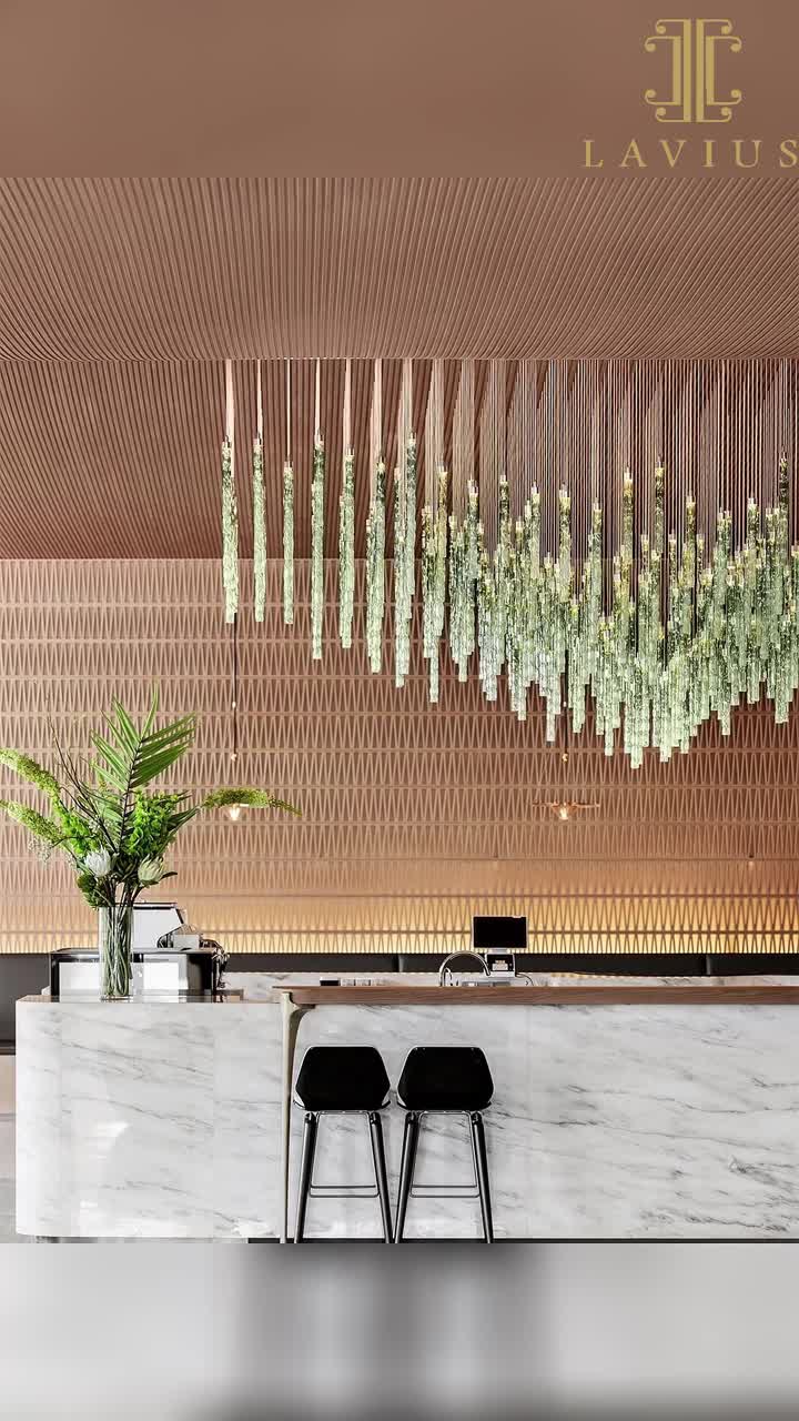 green crystal chandelier