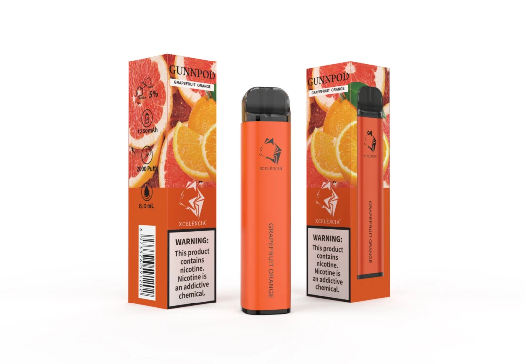 2020 Vendas Quentes Vaporizador de Sabor de Frutas Cigarro E-Cigarro 2000 Puffs Vaporizador Vapor Descartável