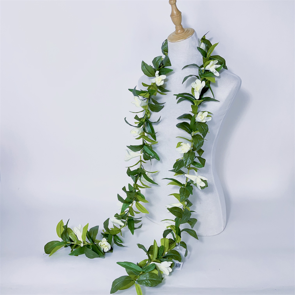 KN-HL135 Maile Leaf Tuberose Lei