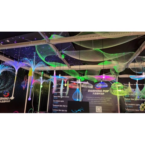 Productos de iluminación de fibra óptica en Hong Kong International Lighitng Fair