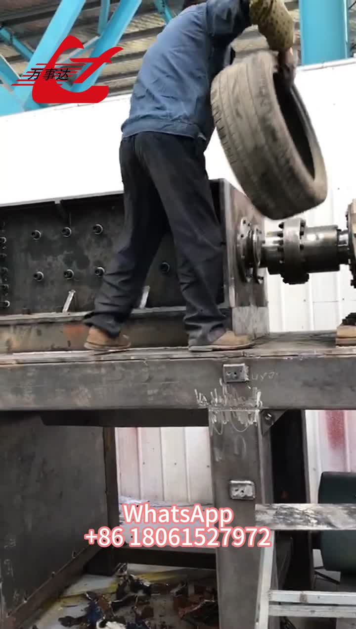 Triturador de pneus pequeno para reciclagem