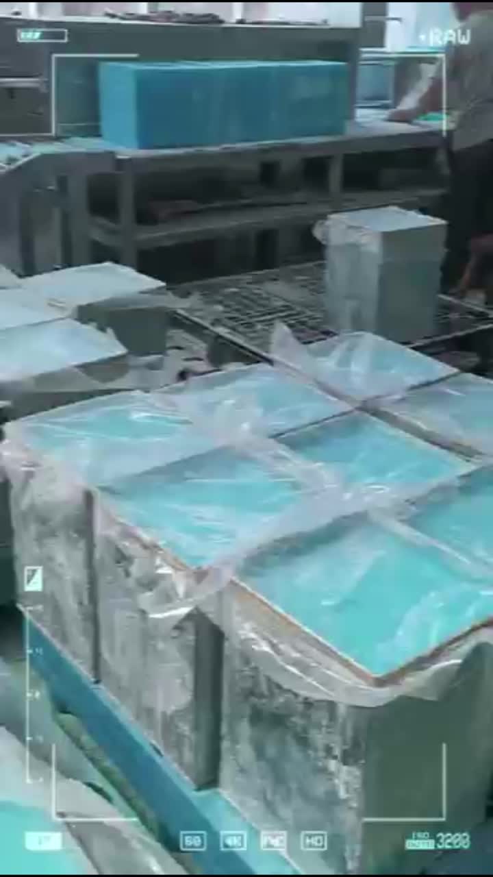 Assembly line, packaging alcohol blocks2