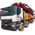 Used Concrete Mixer Truck with Quality Benz Chassis and 49m Sanys Truck-mounted Concrete Pump Boom1