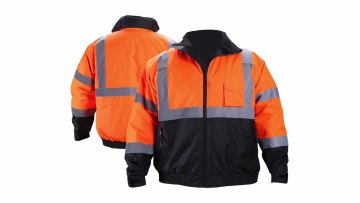 Waterproof Zipper Bomber Security Winter Hoodie Workwear High Visibility Reflective Safety Jacket1