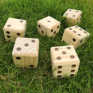 giant yard dice giant yahtzee giant dice huge dice Yard Game Lawn Game wooden dice wood dice 