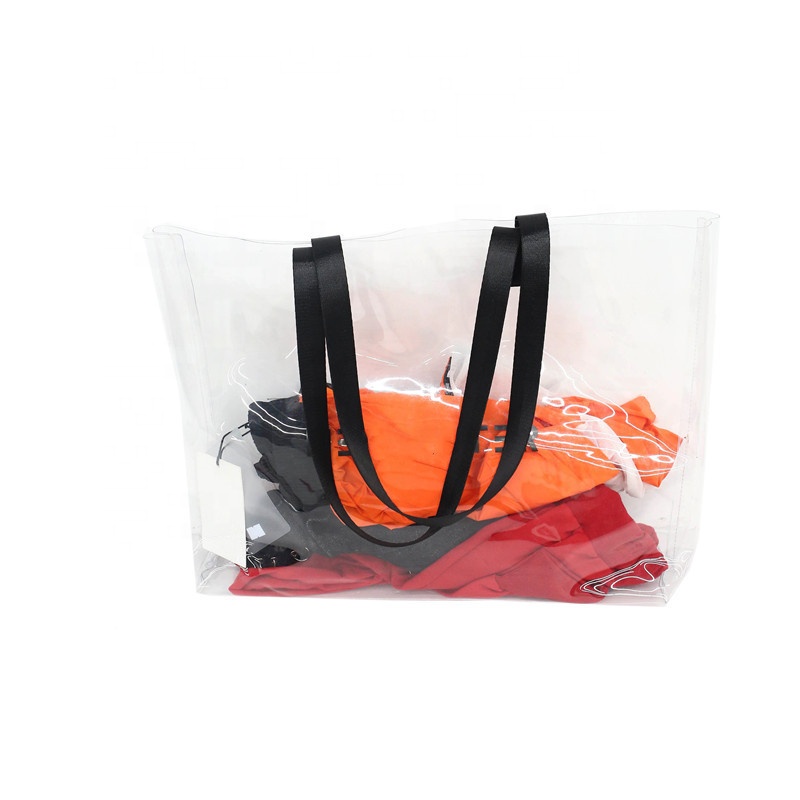 Cheap price clear tote shopping pvc bag1