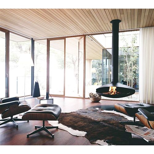 Modern design hanging fire place