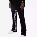 Βαμβακερή Γαλλία Terry Print Mens Fariled Sweatpants Inseam Custom Centremery Mens στοίβατο φουσκωμένο παντελόνι jogger1