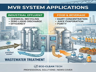 Applications du système d'évaporation MVR : du traitement des eaux usées à la transformation des aliments