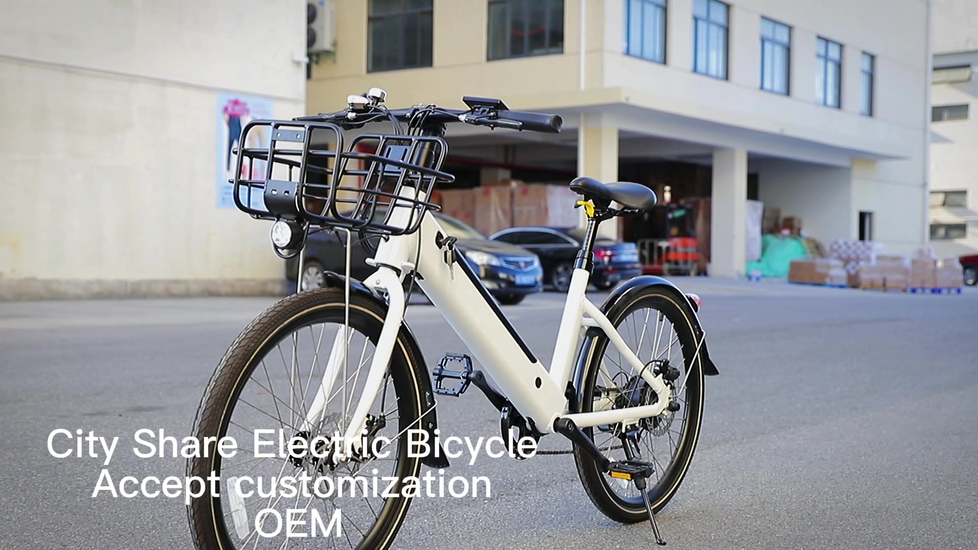 CB001 Customized LED Display City Sharing Electric Bicycle Ebike1