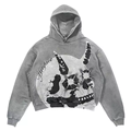 Ανδρική τσέπη κοπή άκρη custom puff εκτύπωση ακατέργαστο himie hoodie distressed pullover hoodies1