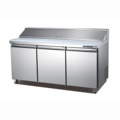 Stainless Steel 3 Door Salad Bar Refrigeration and Prep Station1
