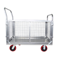 Professional 800kg Capacity Wire Mesh Transport Platform: Heavy Duty Hand Trolley Cart for Warehouse, Grocery Shopping & Storage1