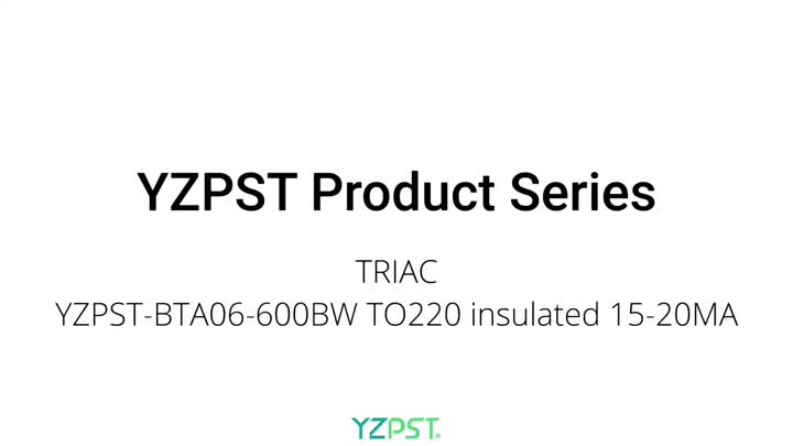 TRIAC BTA06-600BW TO220 aislado 15-20 mA