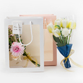 Hot Sales Eco Friendly Flower Bag Paper Bags With Clear PVC Windows1
