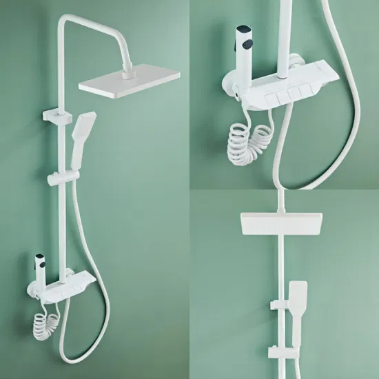 Zb3086 New Wall Mounted Gun Gray Bathtub Piano Key Shower Set1
