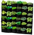 7/12/18/36 Pocket Vertical Planter, zwart, groen ,, Filt Vertical Wall Planter Outdoor Herb Vegetable Hanging Garden Planting Bag1