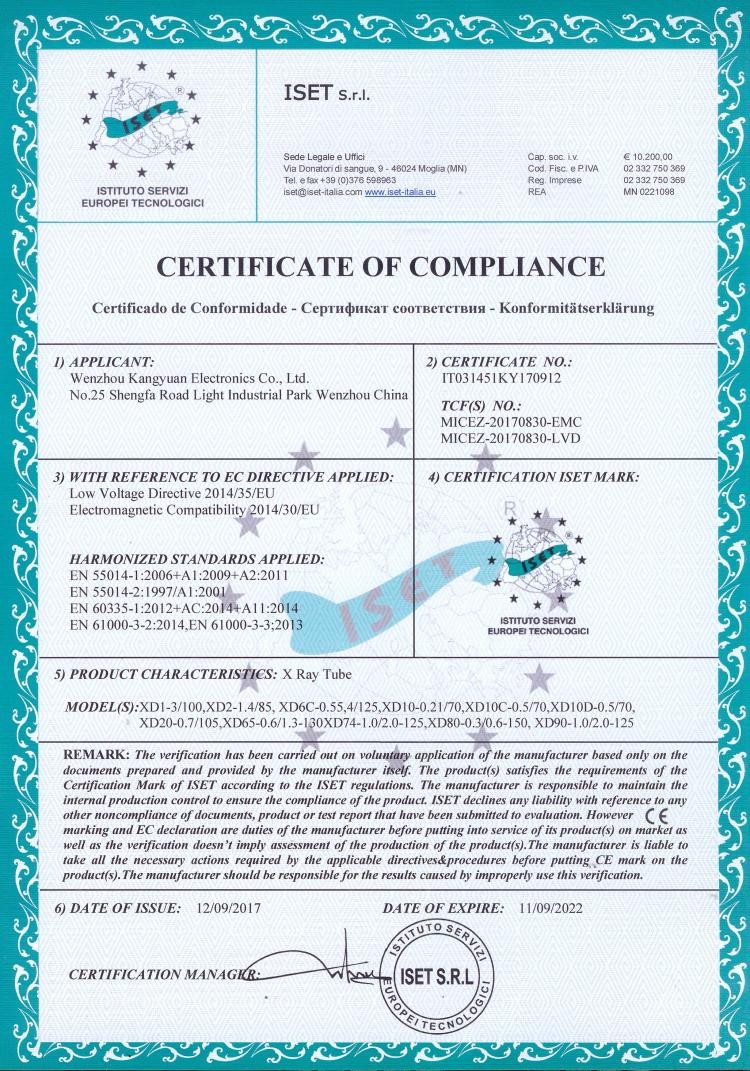 CERTIFICATE OF COMPLIANCE