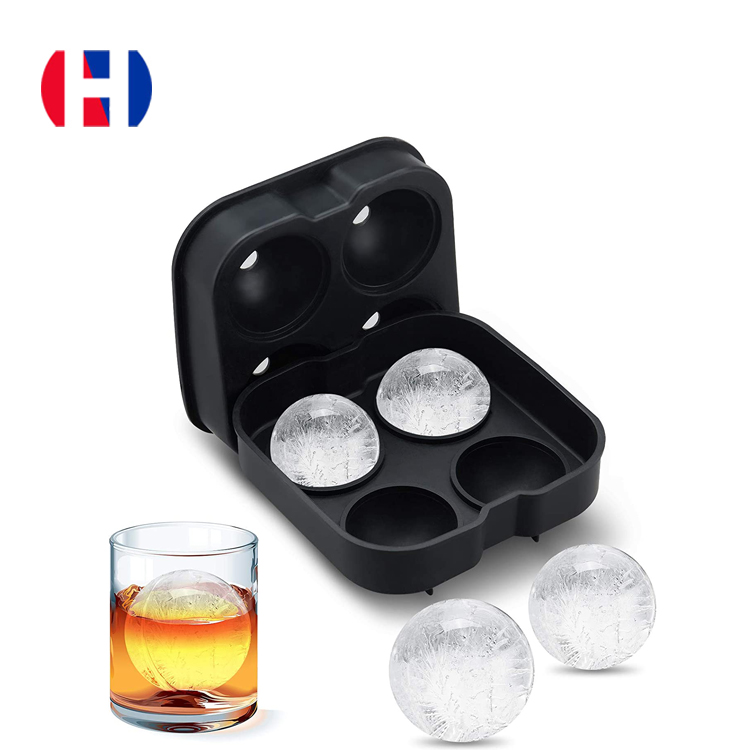 4 Sphere Silicon Ice Tray Ice Ball Maker Mold Novelty Food-Grade Ice Cube Trays1