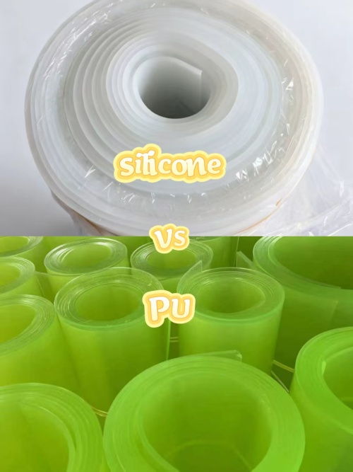 Comparación de láminas de caucho de silicona sólida y láminas de PU