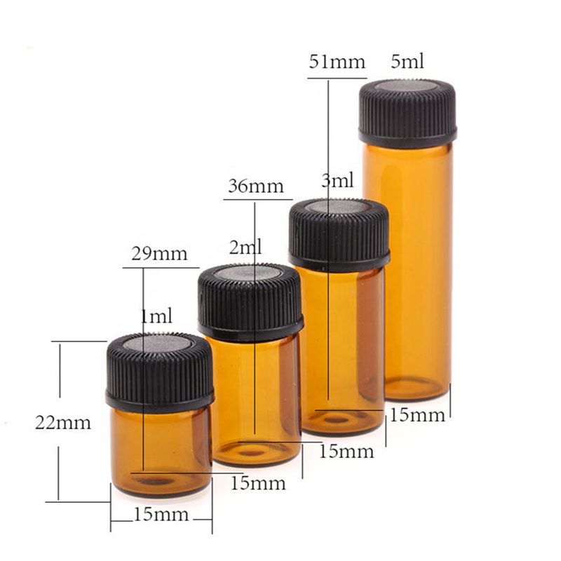 Amber Glass Vial With Inner Plug 