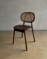 Baixo preço de mobília comercial Cafe Wood and Rattan Restaurant Chair1