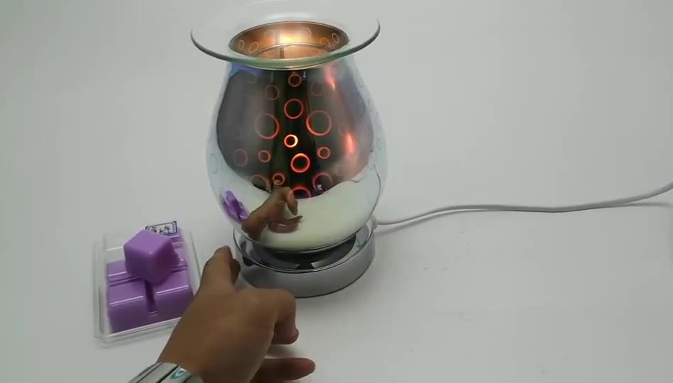 Calentador de cera de vidrio 3D con control táctil Melts Burner Candle Melter Fragance Warmer para el Meraje en casa1