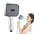 Factory Wholesale High Pressure Rectangular 1 Mode Hand Shower Head Set for Bathroom1