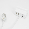 EU Standard Multi-Functional USB Type-C Travel Adapter with Socket and Cable1