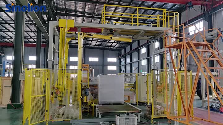 Rotary arm stretch full automatic wrapping machine