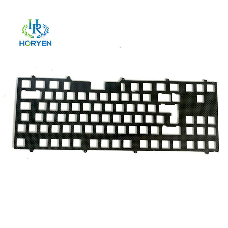 placa de teclado de fibra de carbono