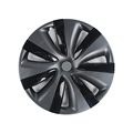 Custom No-Emblem 18" Grey & Glossy Black Hub Cap for 2024 Tesla Model 3 Wheel Protector1
