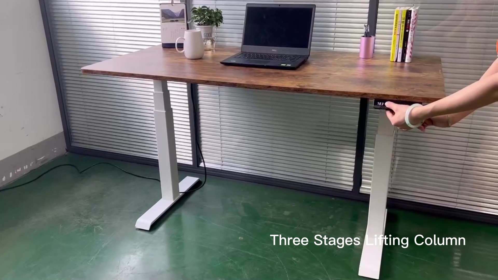 Migliore qualità Modern Luxury Office High High Regolable Sit Stand Dual Motor Desk Frame1