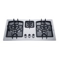 3 Burner Built-in Gas Hob 36 Inch with Wok Burner - Black Gray Gas Cooktop1