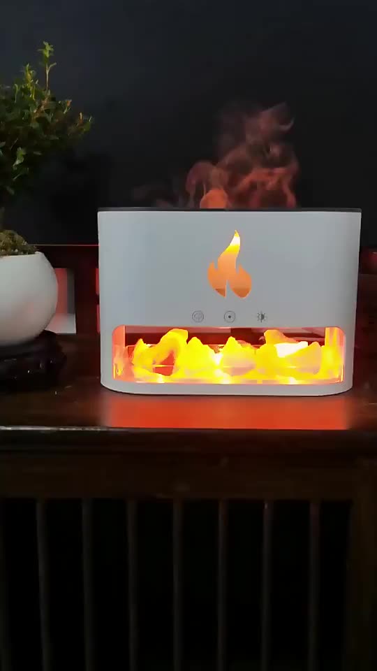 OEM Prodotti unici personalizzati Himalayan Roccia 3D Simulazione 3D Umidificatore Stone Stone Fragranza Flame Flame Diffuser1