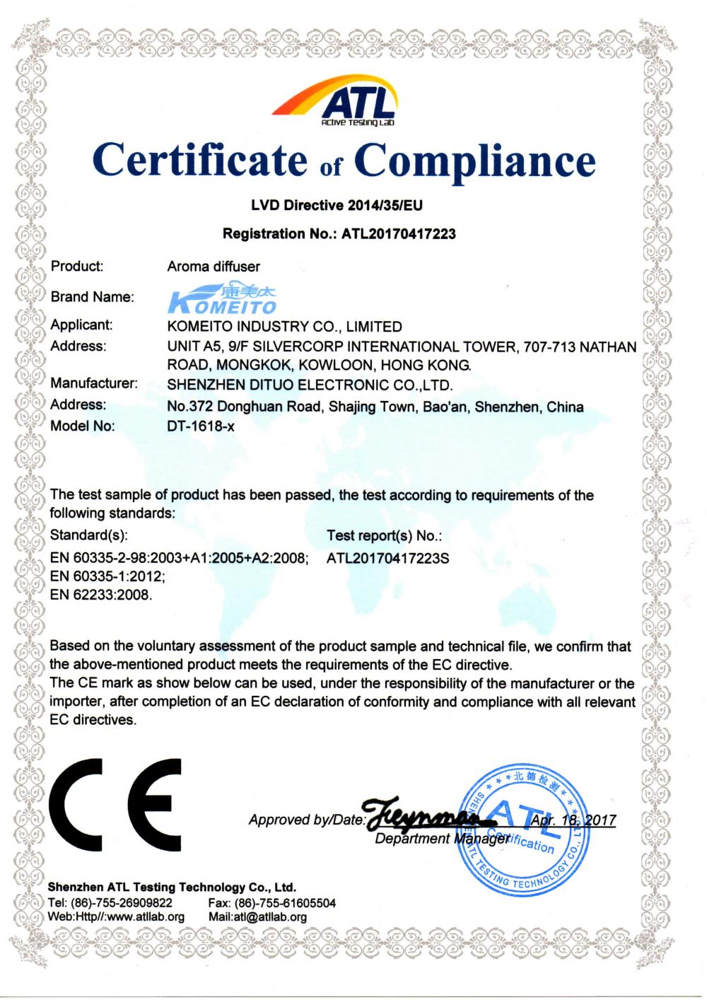 Certificate of Compliance