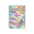 Moq 100pcs Printed Holographic Foil Ziplock Food Packaging plastic Hologram Mylar Bags with Zipper1