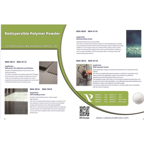 Our redispersible polymer polymer type and application